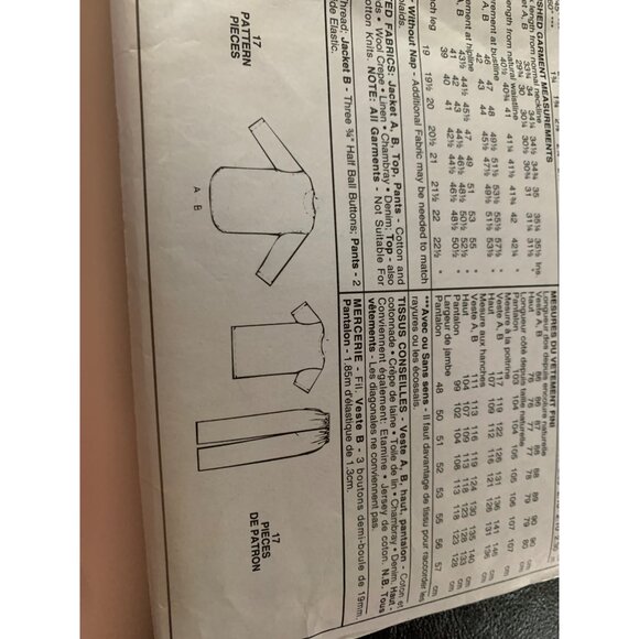 McCall's Misses Coat Shirt Pant Sewing Pattern Sz 6 - 10 M7505 - Uncut - Picture 5 of 9